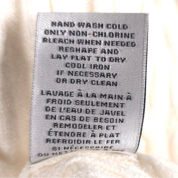 NWT JASON WU Cable Knit Rib Hem & Cuffs Pullover Sweater Ivory JW453000 LARGE - Picture 11 of 11